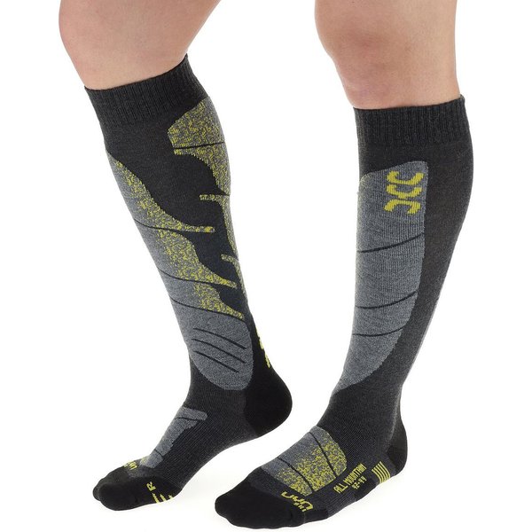 Skarpety narciarskie Ski All Mountain UYN - Anthracite Melange/Yellow