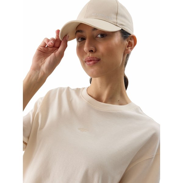 Koszulka damska 4FWSS24TTSHF1355 4F - kremowy