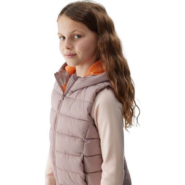 Kamizelka puchowa dziewczęca 4FJWSS24TVJAF080 4F - beż