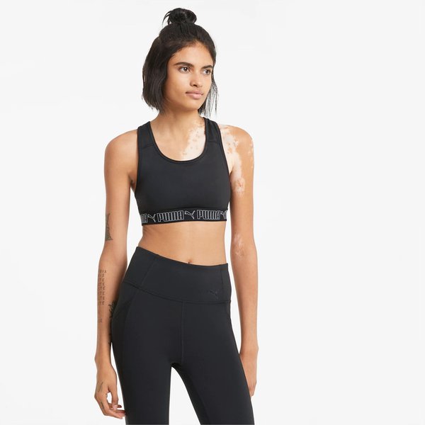 Biustonosz sportowy Mid Impact Elastic Puma - czarny