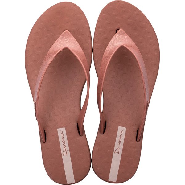 Klapki, japonki na koturnie Selfie Fem Ipanema - różowe