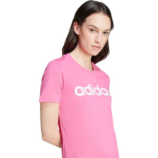 Koszulka damska Loungewear Essentials Slim Logo Tee Adidas - różowa