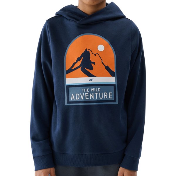 Bluza chłopięca 4FJWSS24TSWSM0933 4F - granat