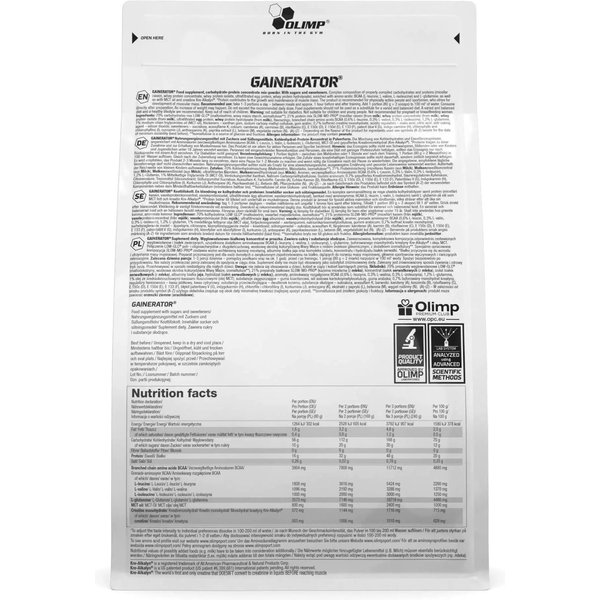 Gainerator 1000g wanilia Olimp
