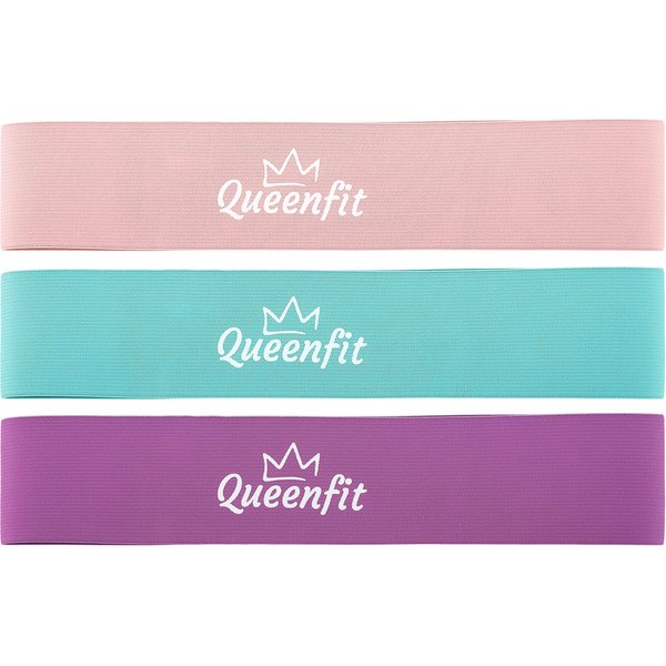 Zestaw gum materiałowych do ćwiczeń Hip Band 3szt Queenfit