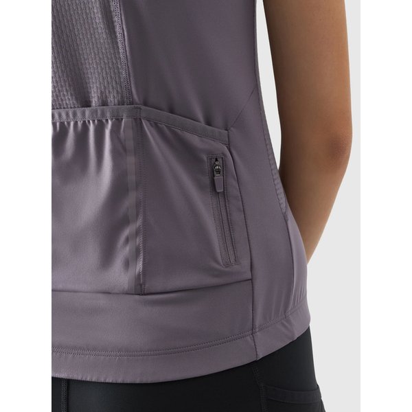 Koszulka rowerowa damska 4FSS24TFTSF490 4F - ciemny fiolet