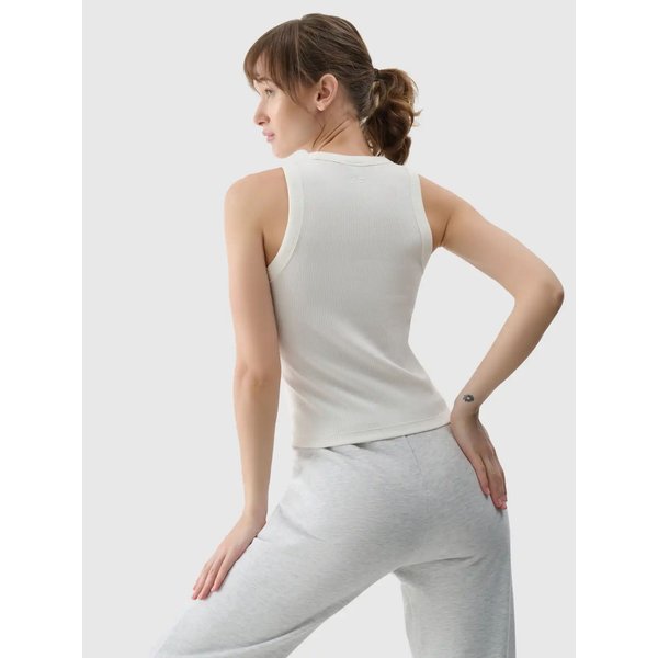 Bezrękawnik damski TSLEF119 4F - złamana biel