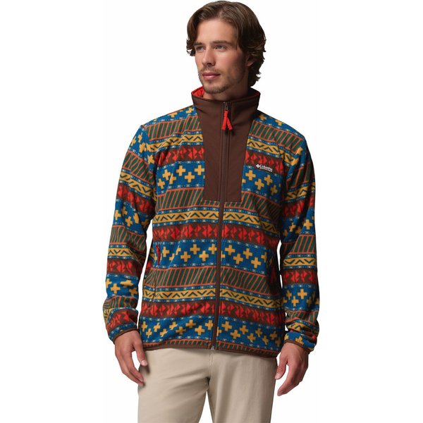 Polar męski Sequoia Grove™ II Printed Fleece Jacket Columbia - teak brown wiza