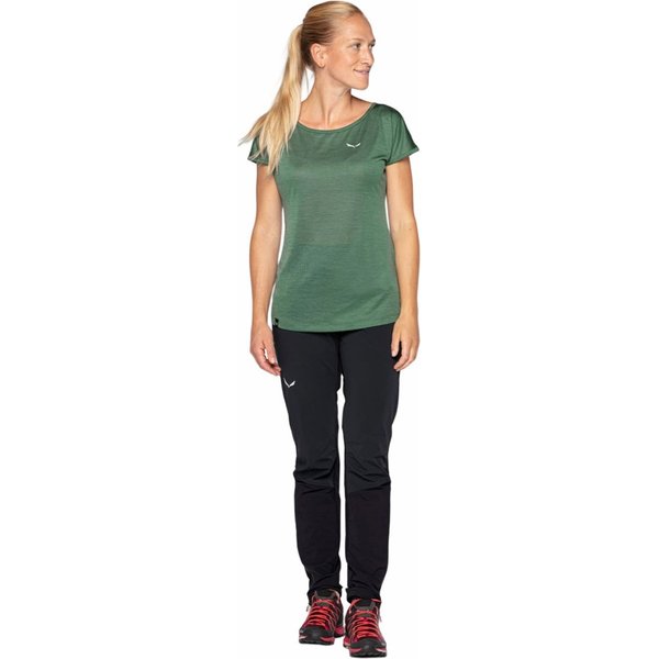 Koszulka damska Puez Melange Dry S/S Tee Salewa - black out melange