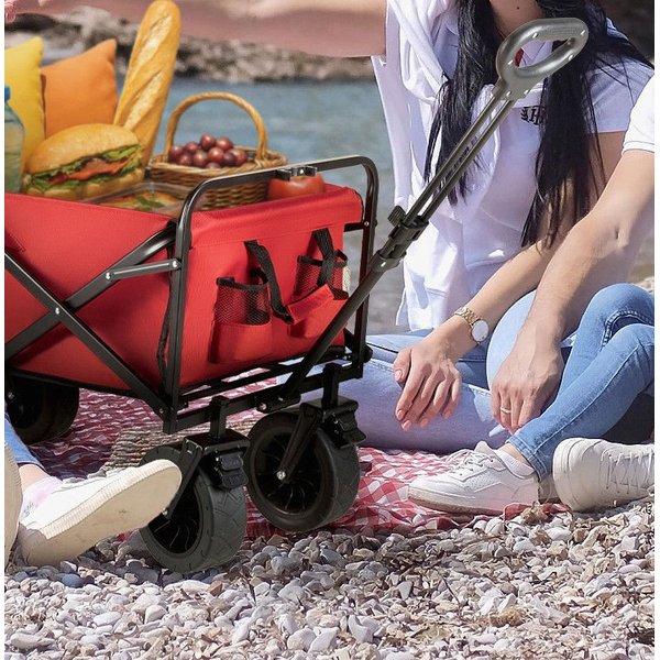 Wózek turystyczny, składany EasyGo 100L Outtec - EasyGo czerwony