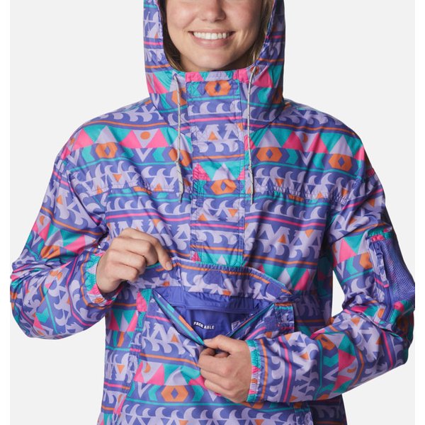 Kurtka damska Challenger Windbreaker Columbia - Purple Lotus Camp Blanket Print