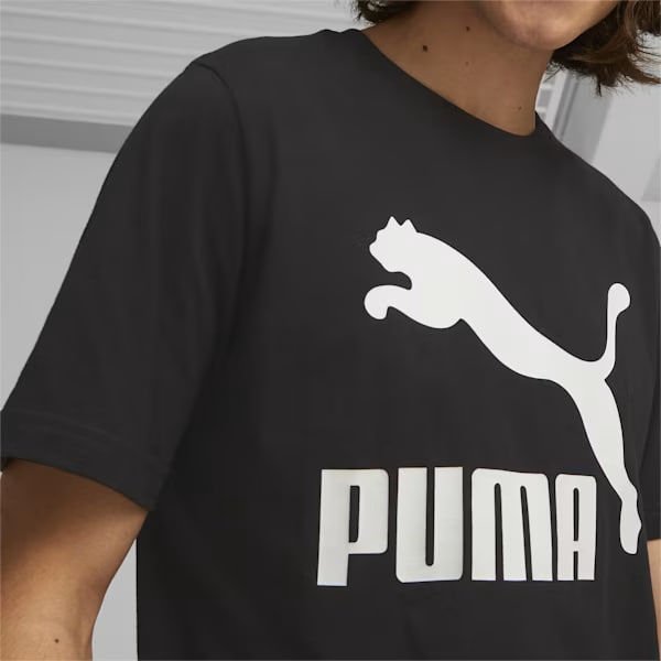 Koszulka męska Classics Logo Tee Puma - czarna/biała