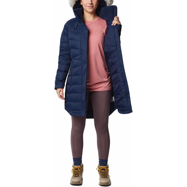 Płaszcz puchowy damski Belle Isle II Mid Down Columbia - Collegiate Navy