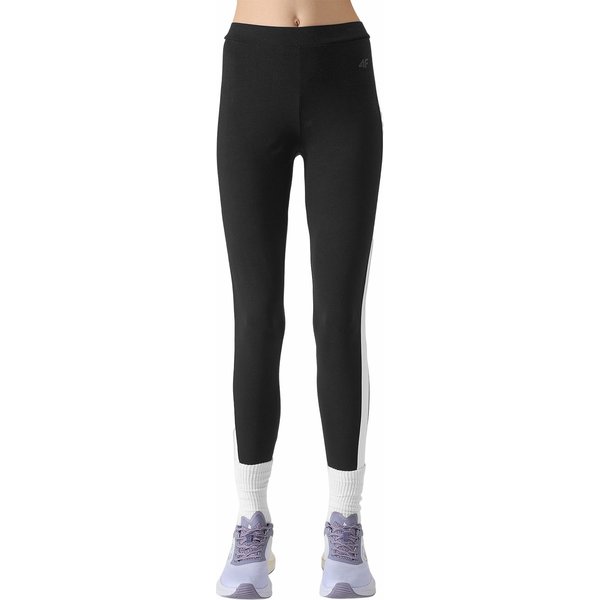 Legginsy dziewczęce 4FJWSS24TTIGF131 4F - głęboka czerń