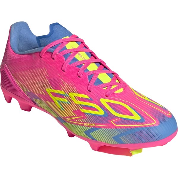 Buty piłkarskie, korki F50 League FG/MG Adidas - Lucid Pink/Lucid Lemon/Blue Fusion