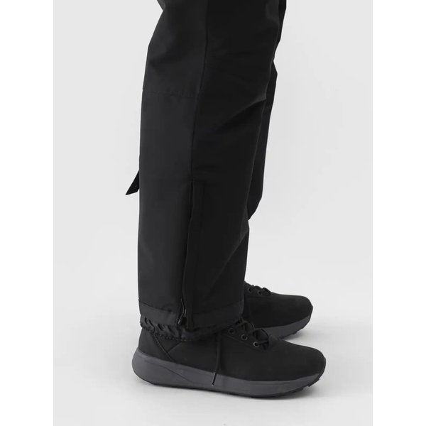 Spodnie narciarskie chłopięce na szelkach TFTRM657 4F - głęboka czerń