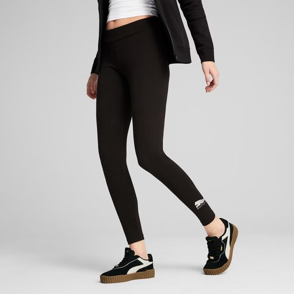 Legginsy damskie Ess Metallic Puma - black/metallic silver