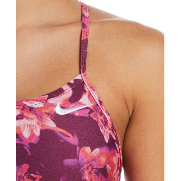Strój kąpielowy damski Cutout One Piece Nike Swim - różowy