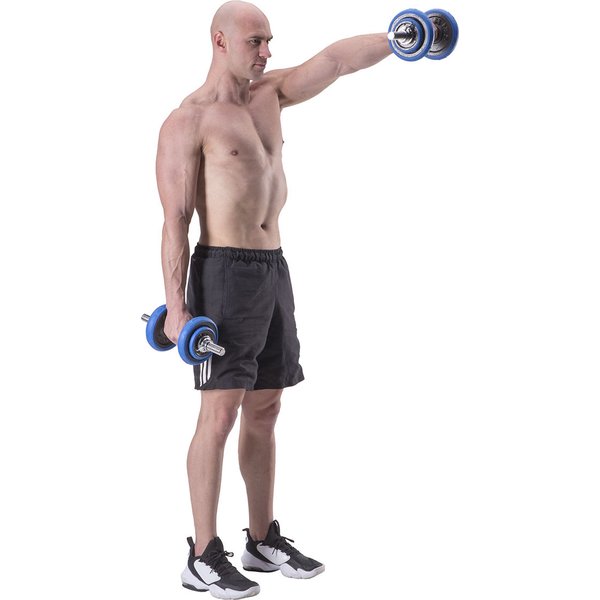 Hantle żeliwne ogumowane ze sztangą 2x15kg HMS