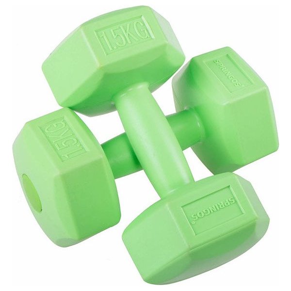 Zestaw hantli bitumicznych Hex 2x1,5kg Springos