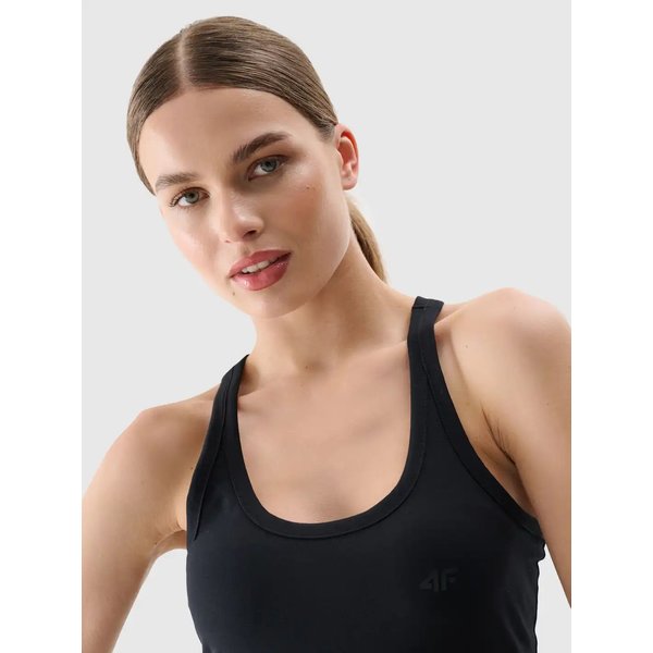 Bezrękawnik damski TSLEF124 4F - głęboka czerń