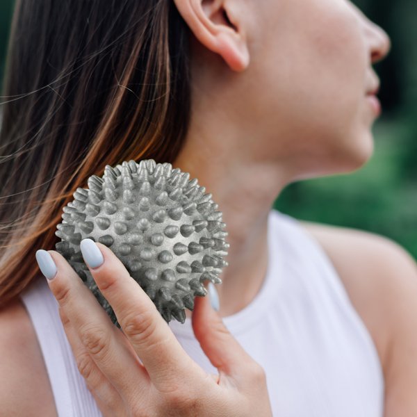 Piłki sensoryczne do masażu Soft/Hard 2szt Gymtek - szara/różowa