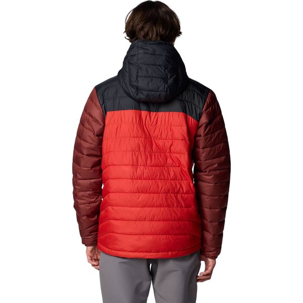 Kurtka puchowa męska Powder Lite II Hooded Jacket Columbia - Sail Red/Black