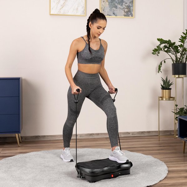 Platforma wibracyjna z pilotem Gymtek - czarna