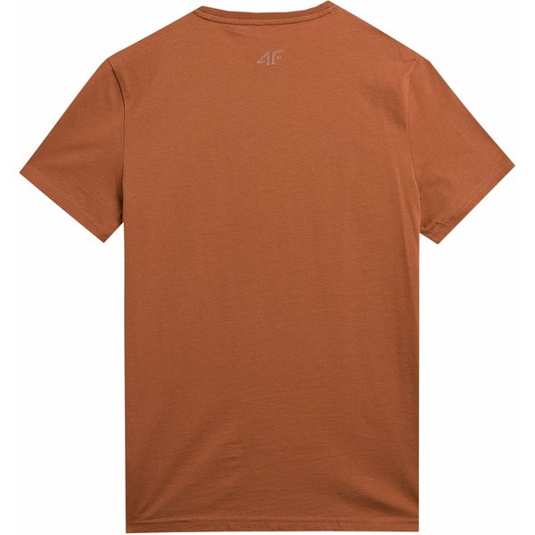 Koszulka męska 4FAW23TTSHM0868 4F - brąz