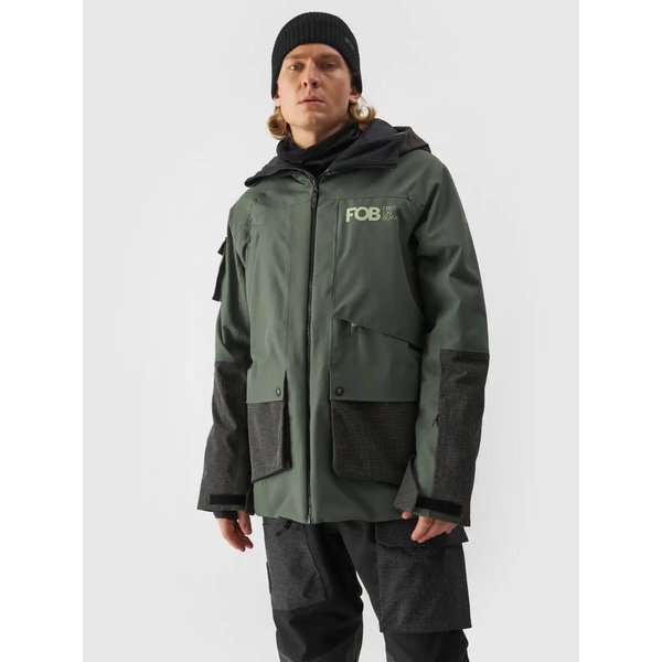 Kurtka snowboardowa męska TTJAM511 4F - khaki