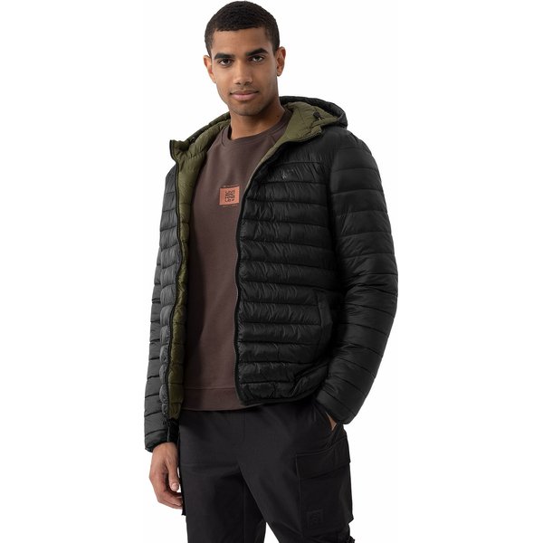 Kurtka puchowa dwustronna męska 4FAW23TDJAM242 4F - soczysta zieleń