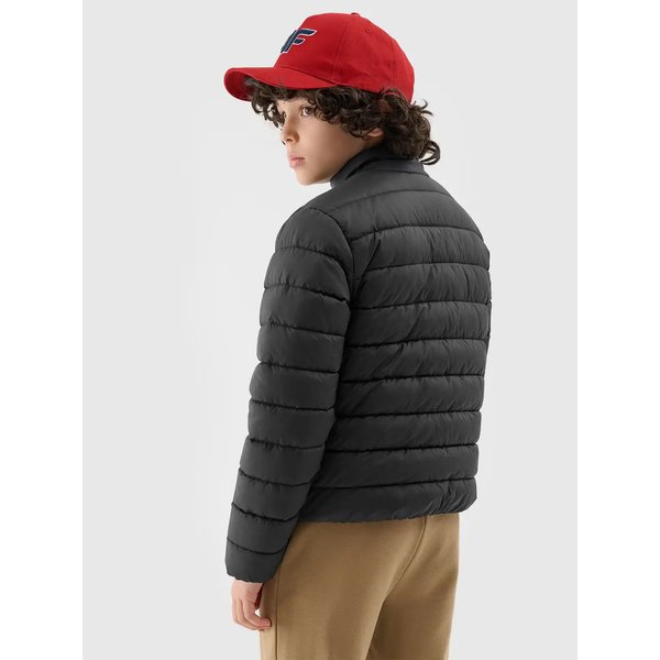 Kurtka puchowa chłopięca TDJAM520 4F - głęboka czerń