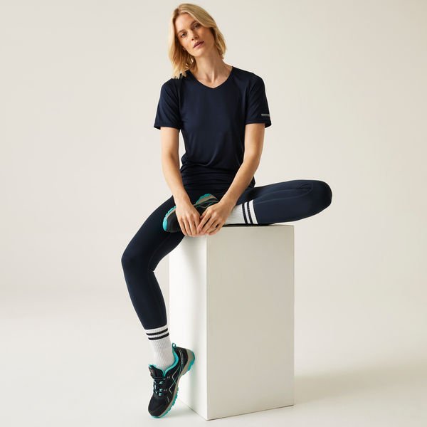 Koszulka damska Fingal V-neck II Regatta - Navy