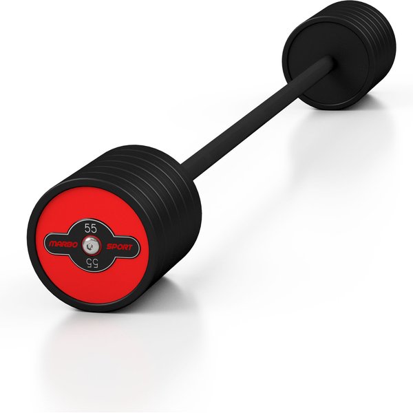 Sztanga gumowana prosta 55kg Marbo Sport