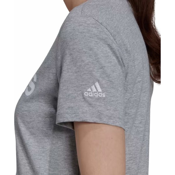 Koszulka damska Loungwear Essentials Slim Logo Adidas - szara