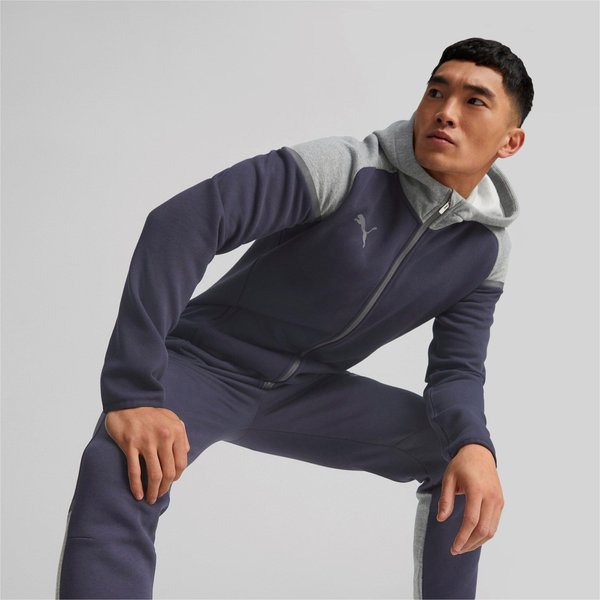 Bluza męska teamCUP Casuals Hooded Jkt Puma - granatowy