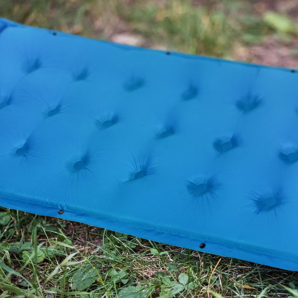 Mata samopompująca z poduszką Naps 193x68x3,5cm Outtec - blue