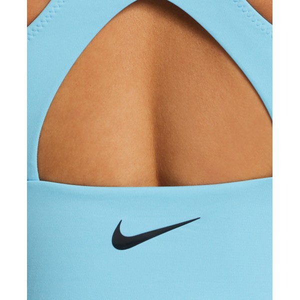 Strój kąpielowy damski Racerback One Piece Nike Swim - niebieski