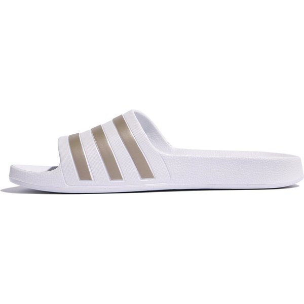 Klapki Adilette Aqua Adidas - biały/złoty