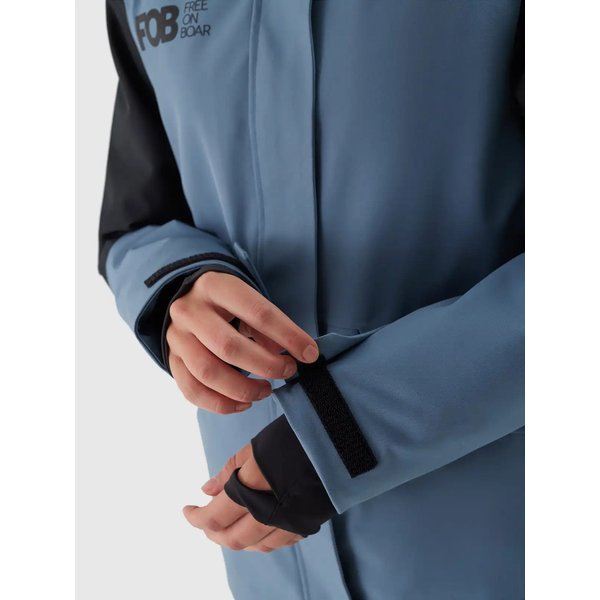 Kurtka snowboardowa damska TTJAF586 4F - denim