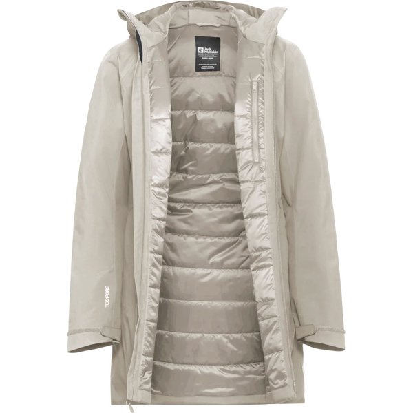 Płaszcz puchowy damski Heidelstein Jack Wolfskin - pale sand