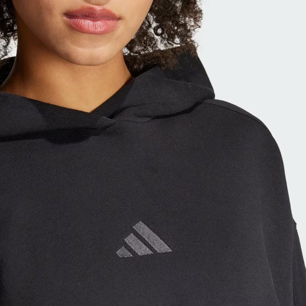 Bluza damska All french Terry 3-Stripes Hoodie Adidas - czarna