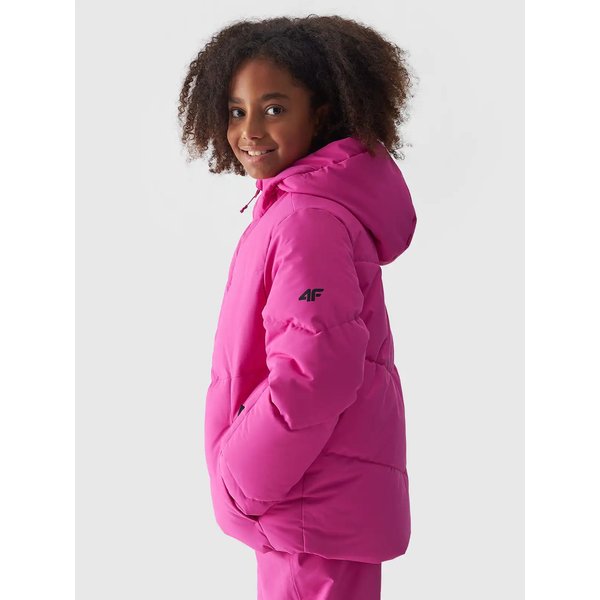 Kurtka narciarska dziewczęca TTJAF543 4F - różowy