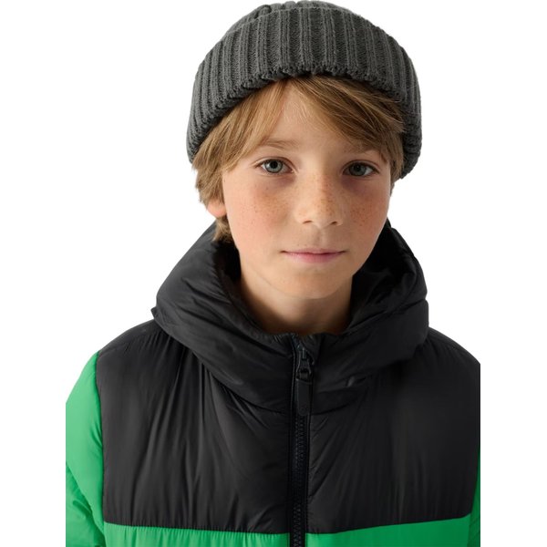 Kurtka puchowa chłopięca TDJAM462 4F - zielony