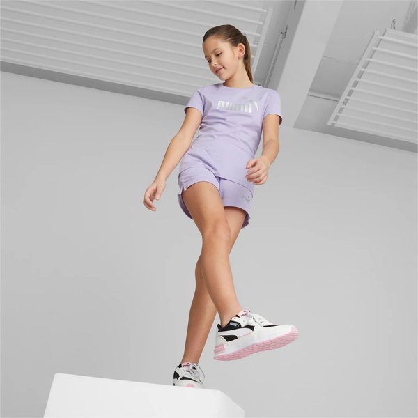 Koszulka juniorska ESS+ Logo Tee Puma - fioletowa