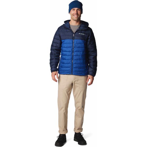 Kurtka puchowa męska Powder Lite II Hooded Jacket Columbia - Mountain Blue, Collegiate Navy