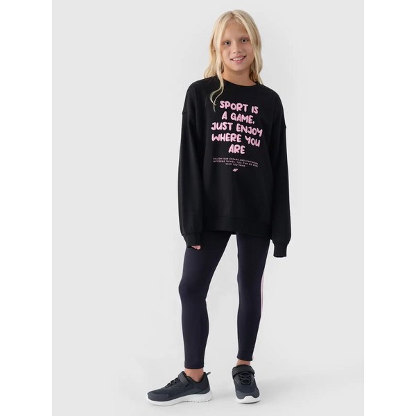 Legginsy dziewczęce TTIGF170 4F - czarny