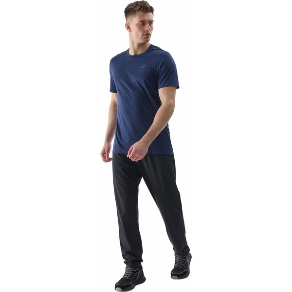 Koszulka męska 4FWSS24TFTSM599 4F - granat melanż