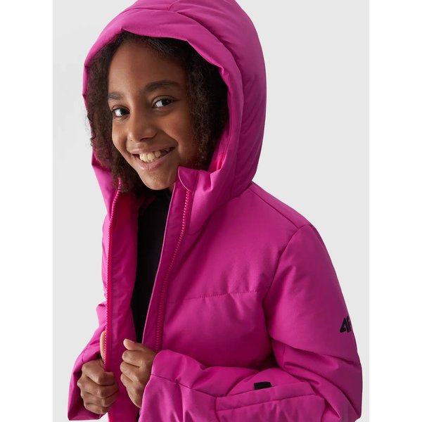Kurtka narciarska dziewczęca TTJAF543 4F - różowy