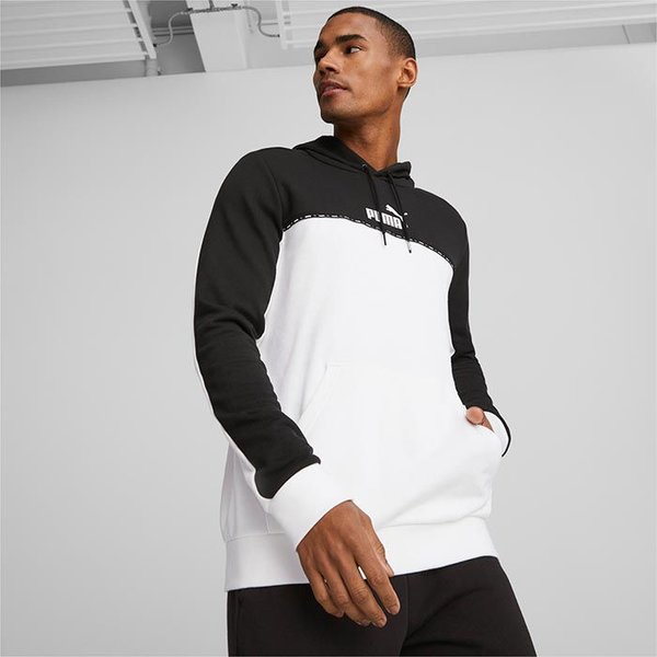 Bluza męska Ess BlockxTape Hoodie Puma - black